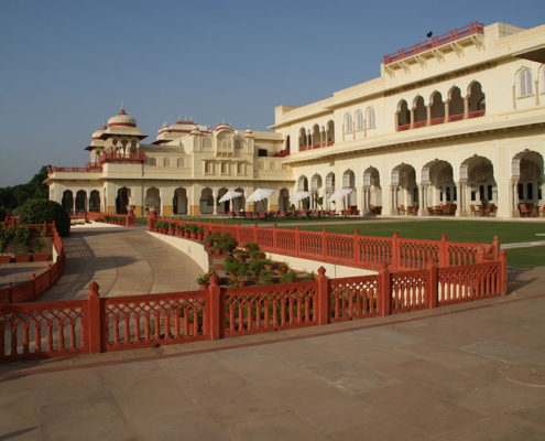 Hotel Rambagh Palace, Jaipur, Indien, Terrasse